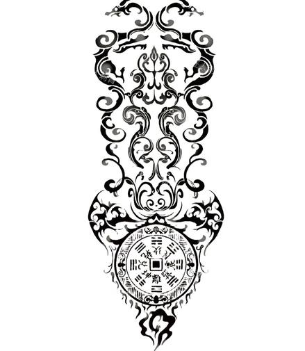 Dragon Bagua Guardian — Temporary Tattoo