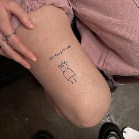 "Desfois Ça Va Pas Whimsical Herbal Tattoo Sticker (Lasts 10 - 14 Days)"