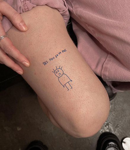 "Desfois Ça Va Pas Whimsical Herbal Tattoo Sticker (Lasts 10 - 14 Days)"