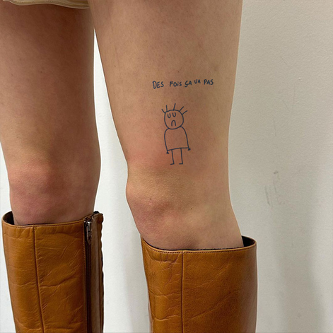 "Desfois Ça Va Pas Whimsical Herbal Tattoo Sticker (Lasts 10 - 14 Days)"
