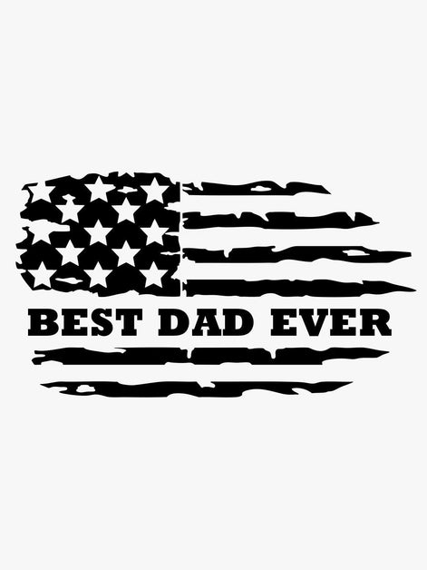 Best Dad Ever Flag — Patriotic Temporary Tattoo