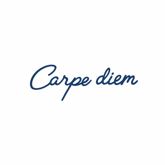 "Carpe Diem Inspirational Herbal Tattoo Sticker"
