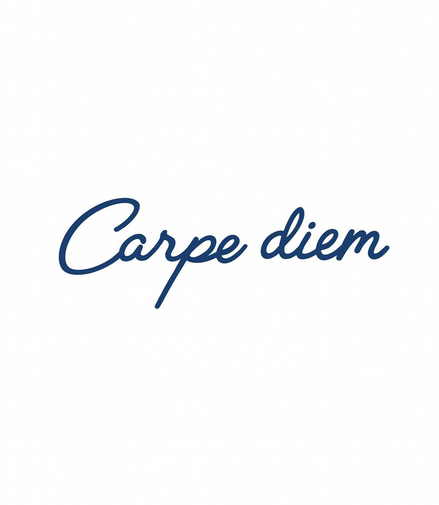 "Carpe Diem Inspirational Herbal Tattoo Sticker"