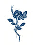 "Rose & Butterfly Elegant Herbal Tattoo Sticker (Lasts 10 - 14 Days)"