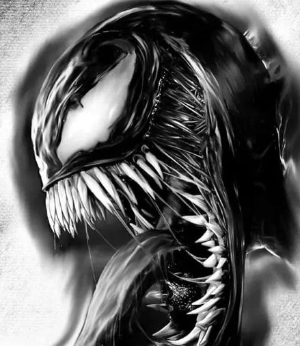 VENOM Head — Lethal Grin Temporary Tattoo