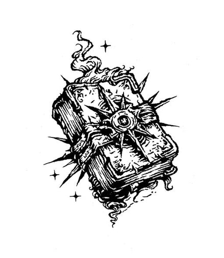 The Forbidden Tome The Forbidden Tome Tattoo – Mystical Temporary Tattoo for Protection