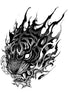 Blazing Tiger Spirit Blazing Tiger Spirit Temporary Tattoo – Fire Symbol of Strength & Protection