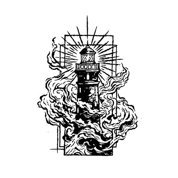 Beacon of Solace Lighthouse Temporary Tattoo – Mystic Ink® Protective Symbol