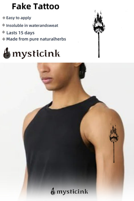 Mystic Ink® Eternal Flame Mystic Ink® Eternal Flame Temporary Tattoo | Herbal-Blessed, Energy-Fueled