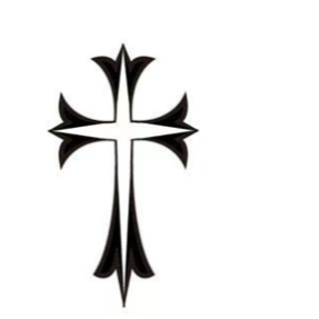 Faithline Cross — Minimalist Temporary Tattoo