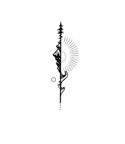 Elysian Summit Elysian Summit — Blessed Botanical Tattoo by MysticInk 🌿✨Elysian Summit Botanical Tattoo – Blessed Energy & Good Luck | MysticInk