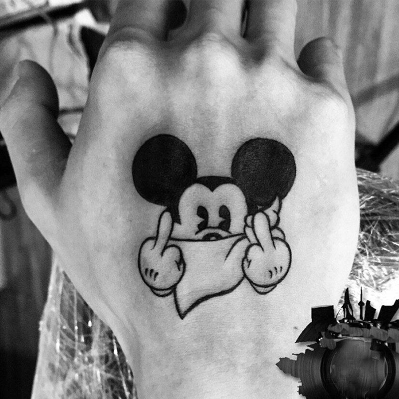 Street Mascot Hand Tattoo Sticker