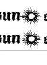 Sun Shines Blackletter Temp Tattoo