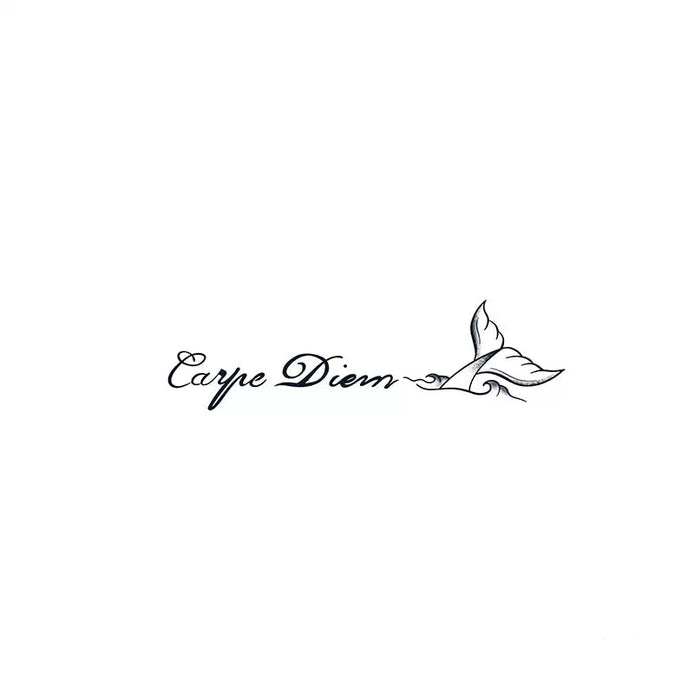 Carpe Diem Script Temp Tattoo