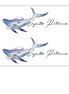 Blue Shark Script Temp Tattoo