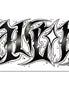 Stacked Blackletter Temp Tattoo