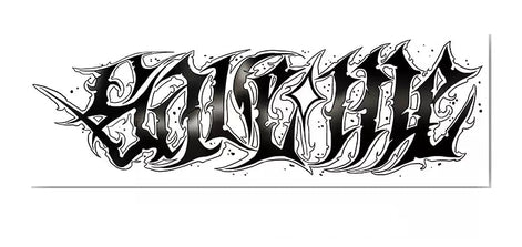 Stacked Blackletter Temp Tattoo