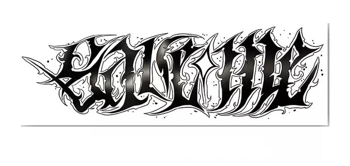 Stacked Blackletter Temp Tattoo