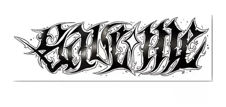 Stacked Blackletter Temp Tattoo