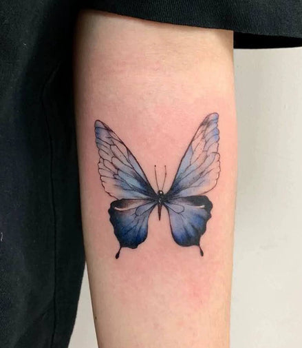 Indigo Wing Butterfly Temp Tattoo