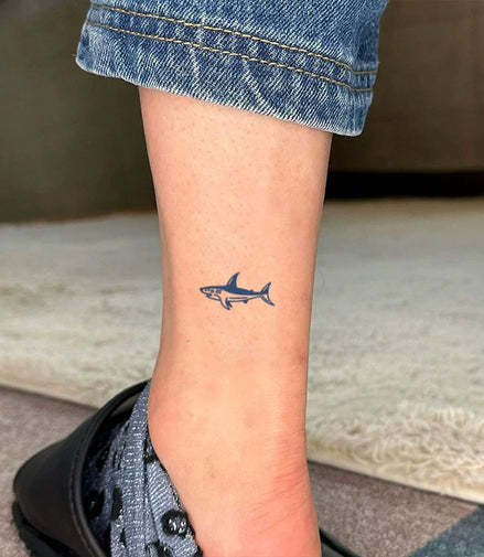 Bluefin Mini Shark — Micro Temporary Tattoo