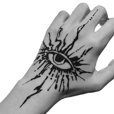 Sunburst Eye · Temp Tattoo