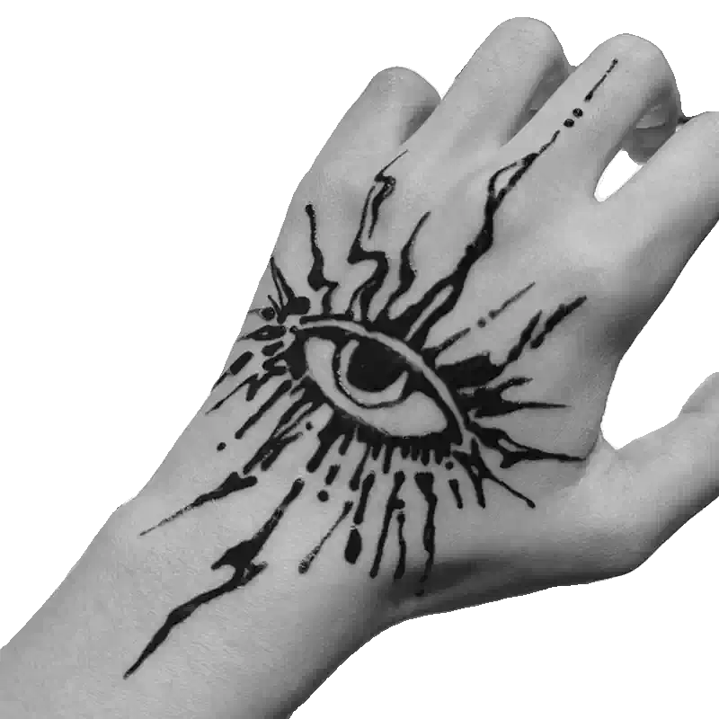 Sunburst Eye · Temp Tattoo