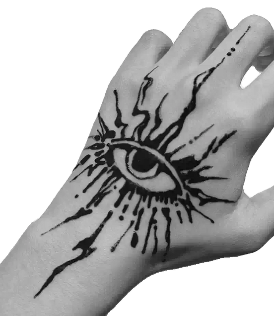 Sunburst Eye · Temp Tattoo