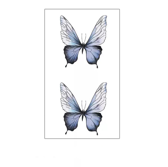 Indigo Wing Butterfly Temp Tattoo