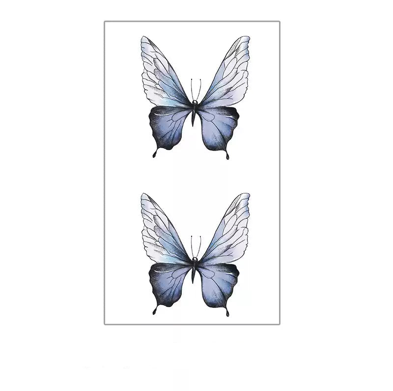 Indigo Wing Butterfly Temp Tattoo