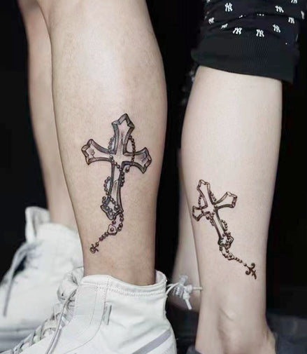 Rosary Cross Temp Tattoo