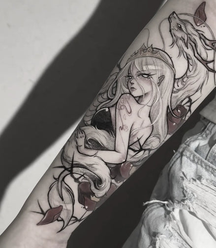 Vulpine Muse Temp Tattoo