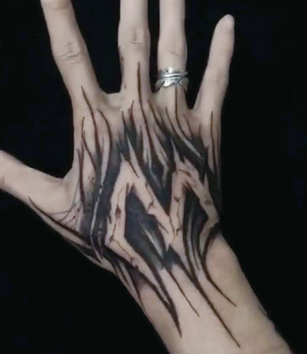 Nightshard Hand Temp Tattoo