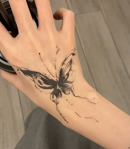 Inkblot Butterfly Temp Tattoo