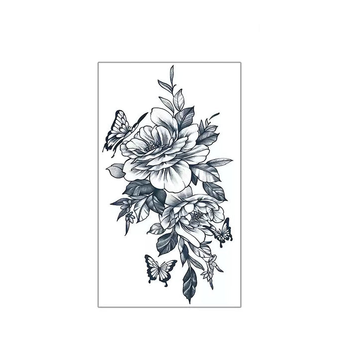 Peony Flight Temp Tattoo