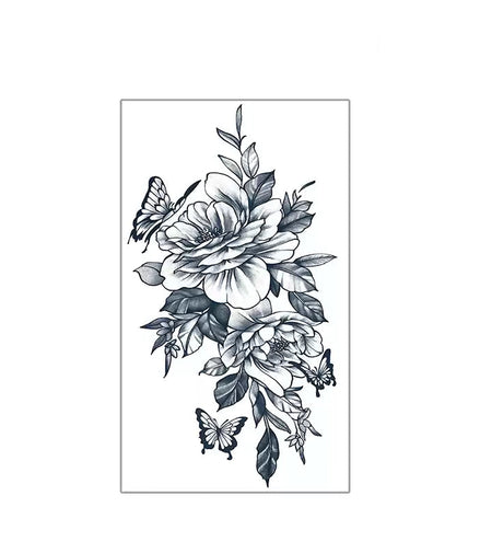 Peony Flight Temp Tattoo