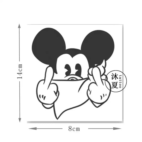 Street Mascot Hand Tattoo Sticker