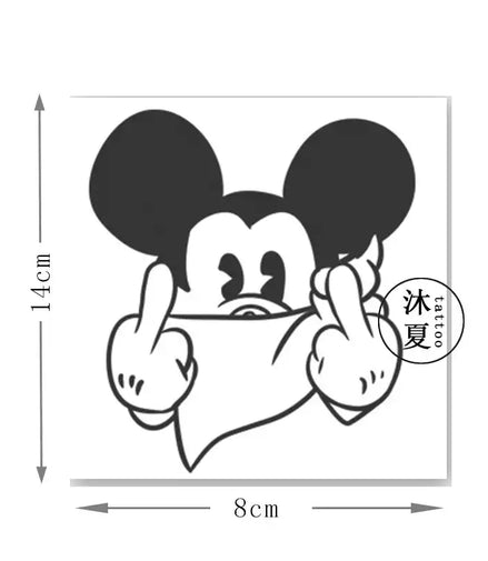 Street Mascot Hand Tattoo Sticker
