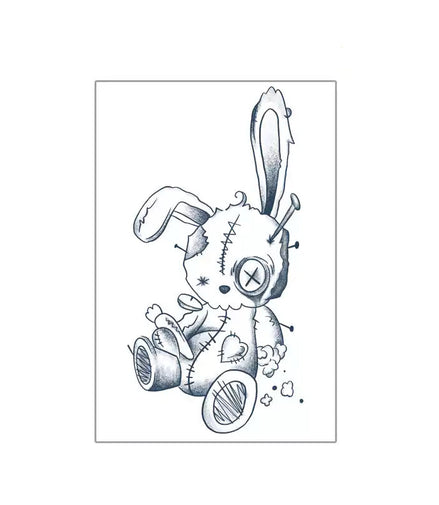 Stitched Bunny Temp Tattoo