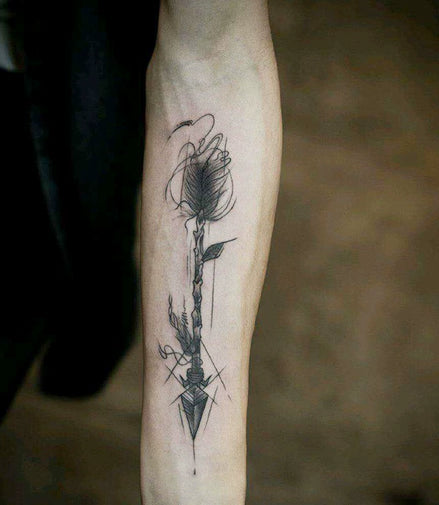 Archer Bow Temp Tattoo