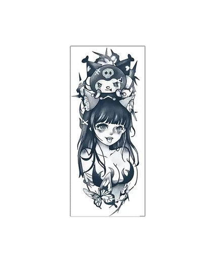 Goth Mascot & Vamp Girl Temp Tattoo