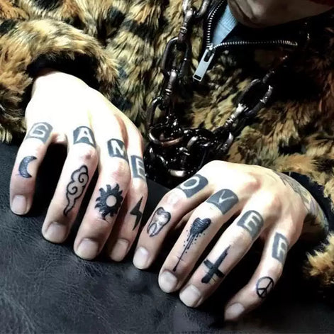 Game Over Knuckle Temp Tattoo