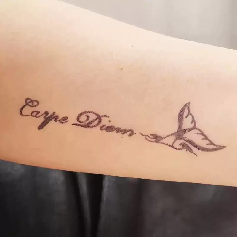 Carpe Diem Script Temp Tattoo