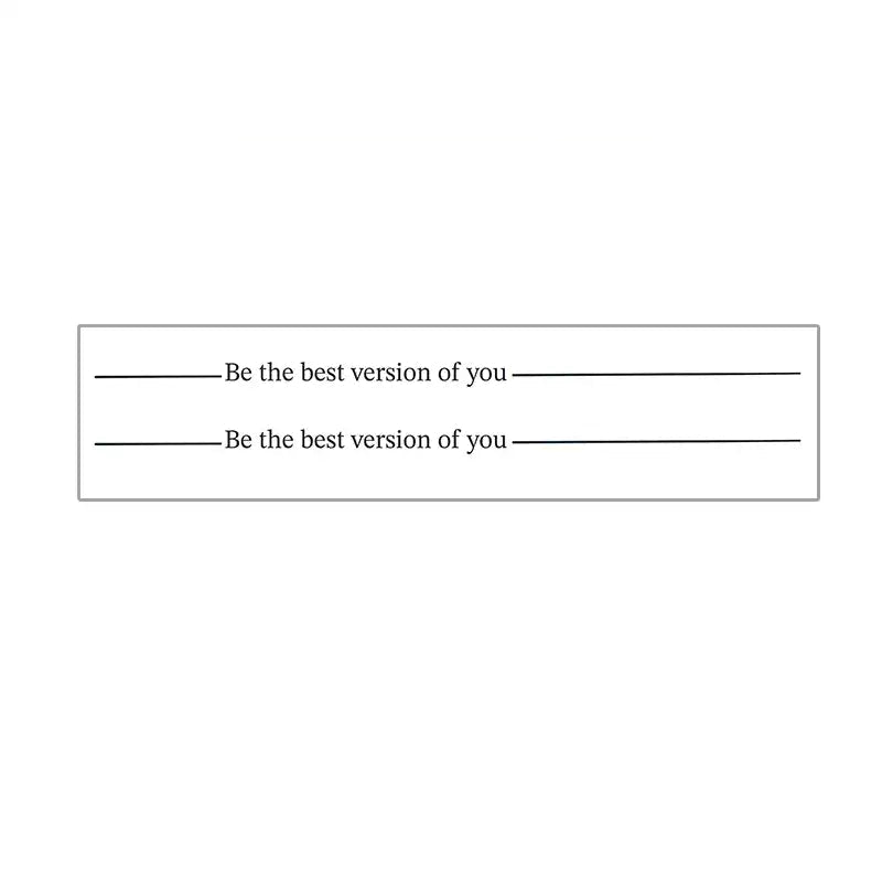 Vertical Quote Line Temp Tattoo