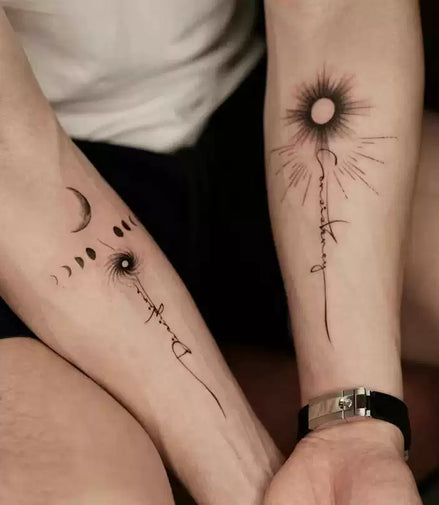 Cosmic Line Set Temp Tattoo