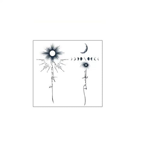 Cosmic Line Set Temp Tattoo