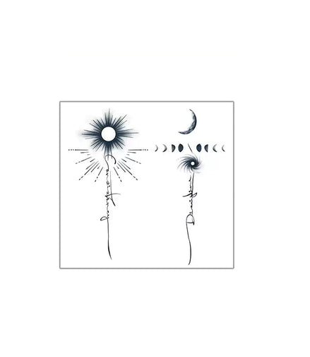 Cosmic Line Set Temp Tattoo