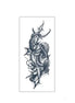 Barbed vine snake temporary tattoo in a narrow vertical format