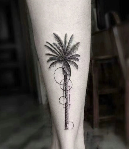 Coconut Palm Temp Tattoo