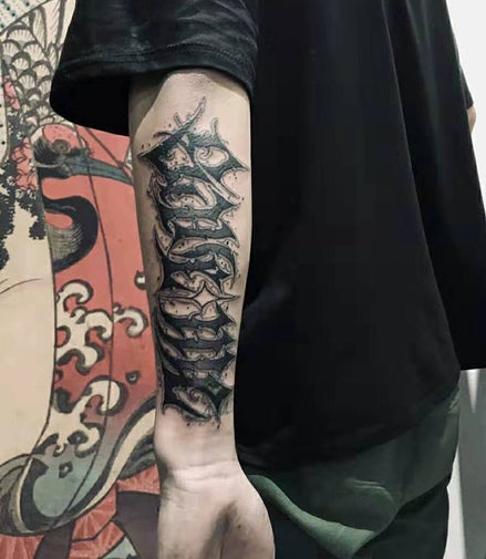 Stacked Blackletter Temp Tattoo